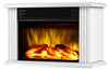 Electric Fireplace Heaters Indoor Use Fake Fireplace 750W/1500W, Bedroom Heater Space Heater, White Metal Frame