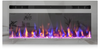37 Inch Recessed and Wall Mounted Electric Fireplace Inserts Heater with Timer, Remote Control, Adjustable 12 Flame Color, 750/1500W