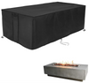 Rectangular Fire Pit Cover 60 inch, Propane Gas Fire Pit Table Cover, Outdoor Waterproof Firepit Table Cover, 60 X 28 X 17 Inch