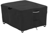 60 Inch Outdoor Square Fire Pit Table Cover, 600D Heavy Duty Waterproof Outdoor Firepit Cover, 60"L x 60"W x 24"H