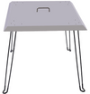 Fire Pit Heat Deflector, 24" Square Fire Pit Burner Cover to Push Heat Down and Out, Fire Pit Lid with Foldable Legs and Carrying Handle