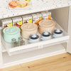 Expandable Slide Out Cabinet Organizer 16" Deep, White Cabinet Drawers for Kitchen Cabinets, Strong and Sturdy For Cabinets, Bedroom and Bathroom