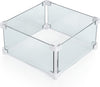 Rectangle Fire Pit Glass Wind Guard, 22 x 22 x 6 inch, Thick 5/16'' Heat-Resistant Tempered Glass Guard