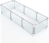 Rectangle Fire Pit Glass Wind Guard, 35.5 x 11.5 x 6 inch, Thick 5/16'' Heat-Resistant Tempered Glass Guard