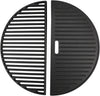 18 Inch Half Moon Cooking Grate and Half Moon Reversible Griddle for Kamado Joe Classic Joe Large Big Green Egg Kamado Grill BBQ Replacement Part Cast Iron Barbecue Cooking Grate