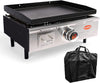 17 inch Portable Flat Top BBQ Grill Griddle Non-Stick for Outdoor, Tabletop, Countertop, Kitchen, Tailgating etc, Kit with Grill Cover