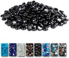 20 LBS 1/2'' Patio Heaters Black Fire Glass Beads Reflective Tempered Fire Rocks Beads for Fire Pits, Fireplace and Fire Bowl