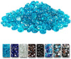 20 LBS 1/2 '' Fire Beads Glass Caribbean Blue Reflective Tempered Fire Rocks Beads for Fire Pits, Fireplace and Fire Bowl