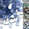 20 LBS 1/2'' Patio Heaters Fire Glass Reflective Tempered Pacific Blue Fire Rock for Fire Pits, Fireplace