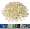 Gold Fire Glass for Fire Pit 9 1/2 Pounds 1/2 Inch High Luster Reflective Tempered Glass Rocks for Natural or Propane Fireplace, Safe for Outdoors and Indoors Firepit Glass